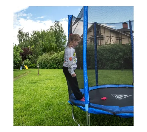 Батут DFC Trampoline Fitness с сеткой 14ft