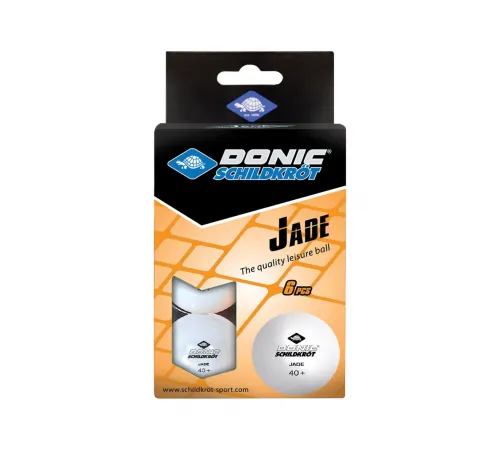 Мячики для н/тенниса DONIC JADE 40+, 6 штук, белый new